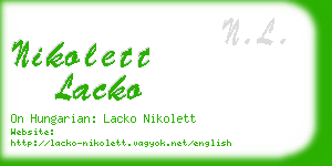 nikolett lacko business card